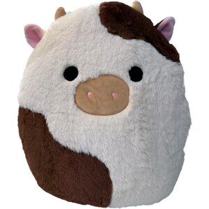Squishmallows Original 16" RONNIE Cow Fuzz-A-Mallows - Official Jazwares Plush -
